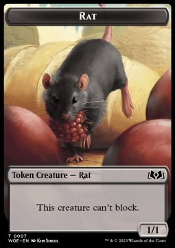 Rat Token (B 1/1 Can't Block) // Food Token