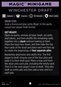 Magic Minigame: Winchester Draft