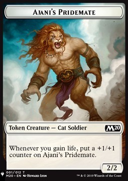 Ajani's Pridemate Token (W 2/2) // Griffin Token (W 2/2)