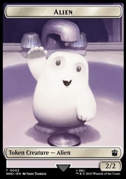 Alien Token (W 2/2) // Alien Salamander Token (G 2/2)