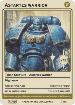 Astartes Warrior Token (White 2/2)