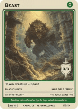 Beast Token (Green 3/3)