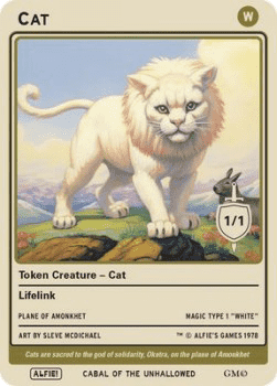 Cat Token (White 1/1 Lifelink)