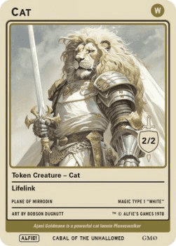Cat Token (White 2/2 Lifelink)