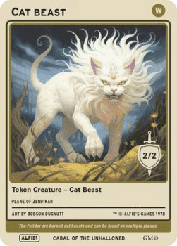 Cat Beast Token (White 2/2)