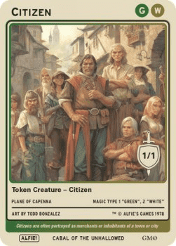 Citizen Token (Green and White 1/1)