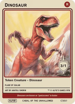 Dinosaur Token (Red 3/1)