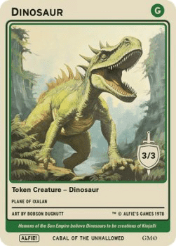 Dinosaur Token (Green 3/3)