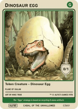 Dinosaur Egg Token (Green 0/1)