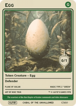 Egg Token (Green 0/1)