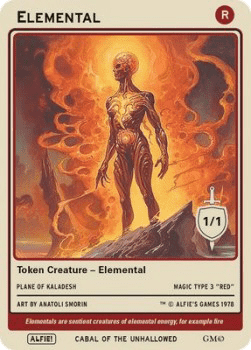 Elemental Token (Red 1/1)