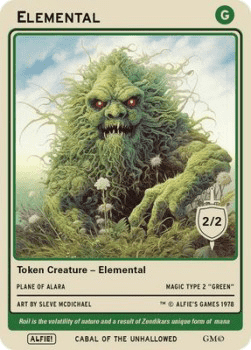 Elemental Token (Green 2/2)