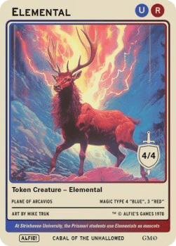 Elemental Token (Blue and Red 4/4)