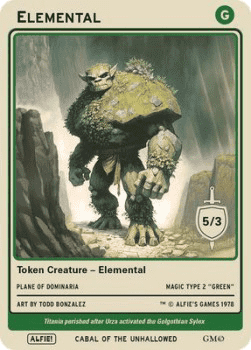 Elemental Token (Green 5/3)