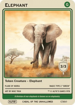 Elephant Token (Green 3/3)
