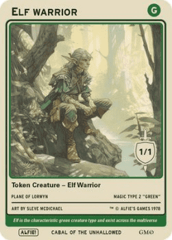 Elf Warrior Token (Green 1/1)