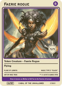 Faerie Rogue Token (Black 1/1)