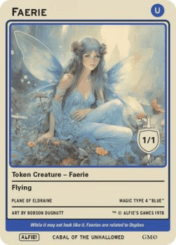 Faerie Token (Blue 1/1)