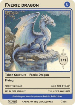Faerie Dragon Token (Blue 1/1)
