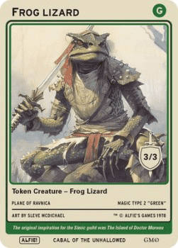 Frog Lizard Token (Green 3/3)