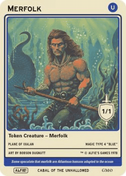 Merfolk Token (Blue 1/1)