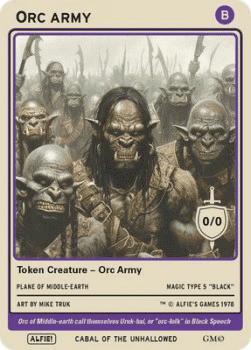 Orc Army Token (Black 0/0)