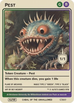 Pest Token (Black and Green 1/1)
