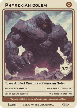 Phyrexian Golem Token (Artifact 3/3)