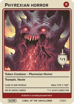 Phyrexian Horror Token (Red */1)