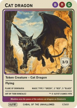 Cat Dragon Token (Gold 3/3)