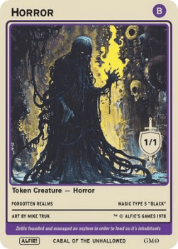Horror Token (Black 1/1)