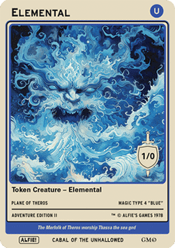Elemental Token (Blue 1/0)