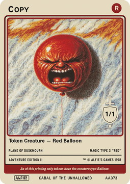Balloon Token (Red 1/1)