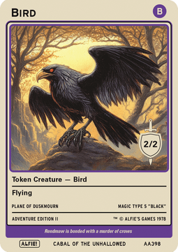 Bird Token (Black 2/2)