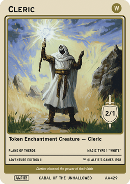 Cleric Token (White 2/1)