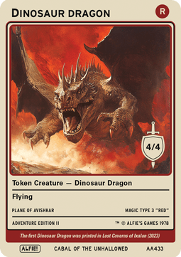 Dinosaur Dragon Token (Red 4/4)