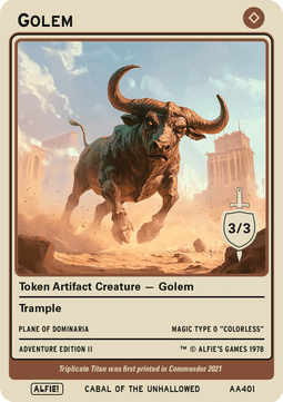 Golem Token (Artifact 3/3 Trample)