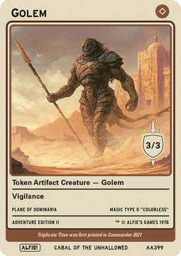Golem Token (Artifact 3/3 Vigilance)