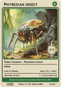 Phyrexian Insect Token (Green 1/1)