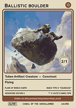 Ballistic Boulder Token (Artifact 2/1)