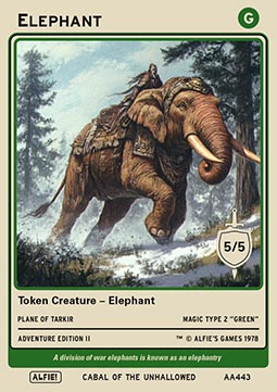 Elephant Token (Green 5/5)