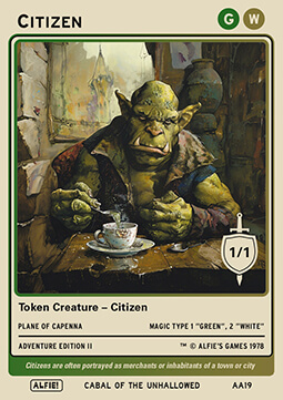 Citizen Token (Green and White 1/1)