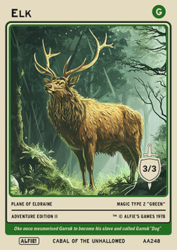 Elk Token (Green 3/3)