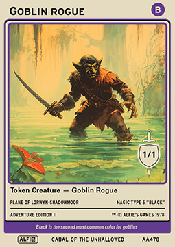 Goblin Rogue Token (Black 1/1)