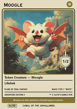 Moogle Token (White 1/2)