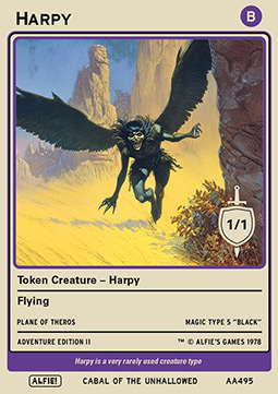 Harpy Token (Black 1/1)