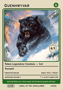 Guenhwyvar Token (Green 4/1)