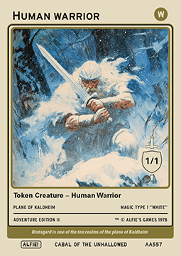 Human Warrior Token (White 1/1)