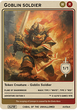 Goblin Soldier Token (Red and White 1/1)