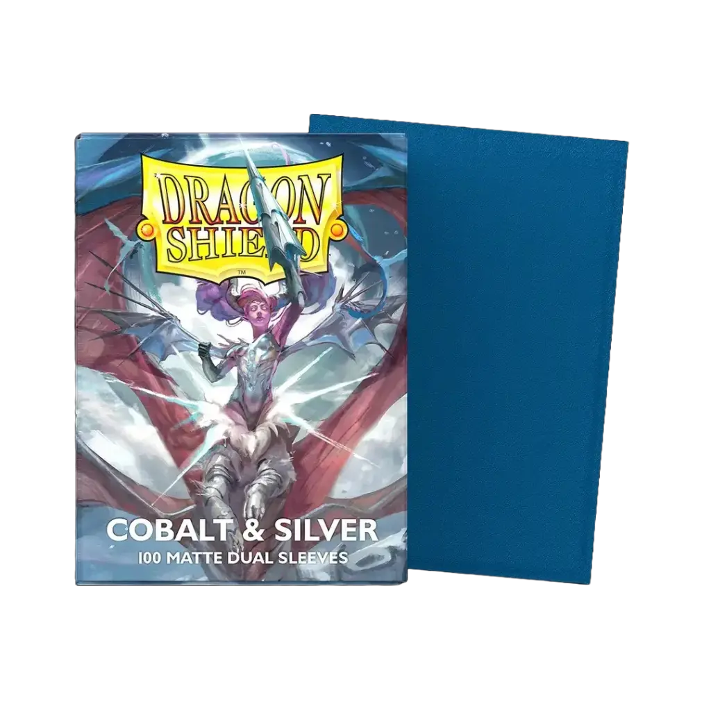 Dragon Shield Standard Matte Dual Sleeves - Special Edition - Blue Silver (100 Sleeves)